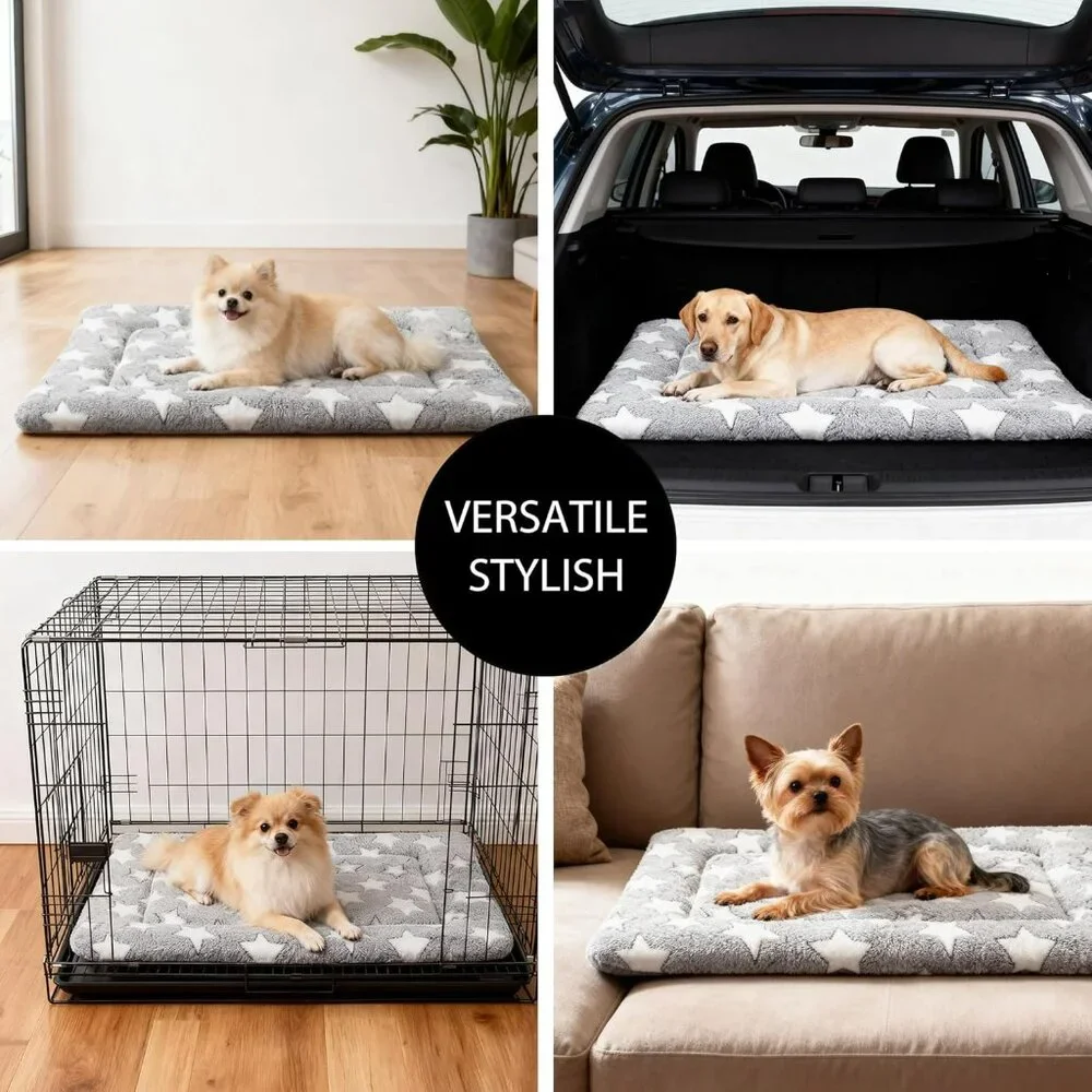 Dog Bed Mat Soft & Comfortable Dog Kennel‎ Pad for Crate Durable Crate Bed